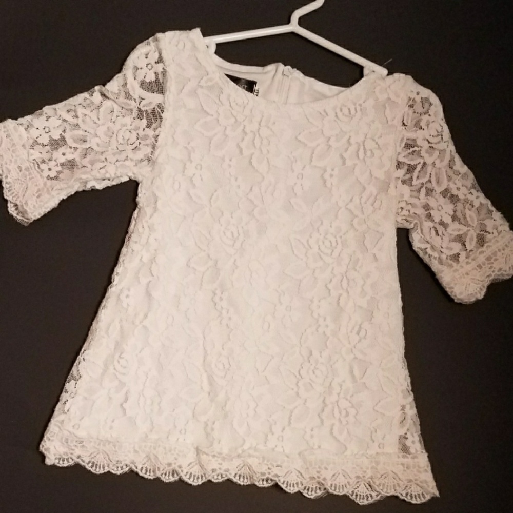 Boutique White Lace Toddler Dress